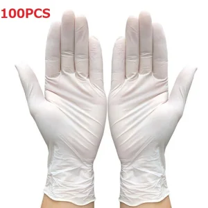 100/50/30/20PCS White Latex Gloves Disposable Bake Non-Slip Rubber Latex Gloves Household Cleaning Disposable Universal hot