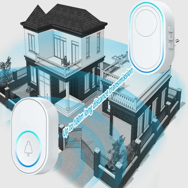 Wireless Doorbell Tuya App Intelligent Home Welcome Doorbell Waterproof Button LED Light 433MHz Security Alarm Smart Doorbell - Image 2