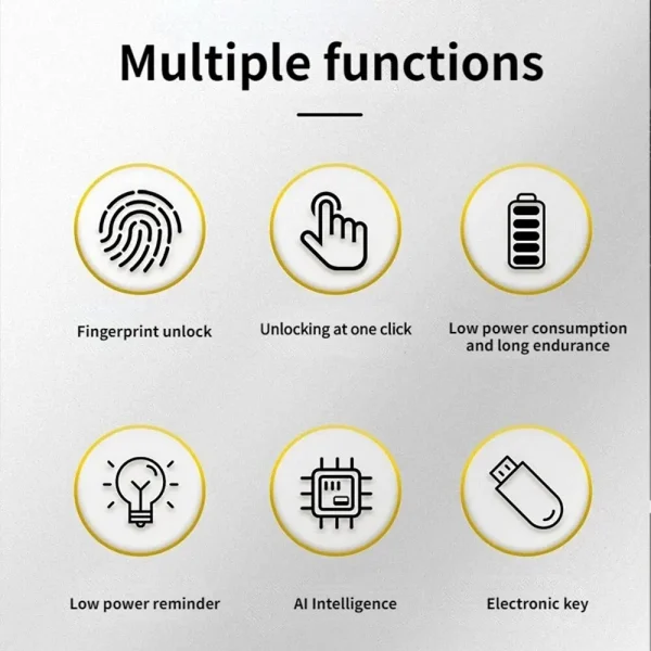 Mini Fingerprint Padlock USB Keyless Luggage Lock Electronic Lock Smart Biometric Fingerprint Door Lock Quick Unlock For Travel - Image 6