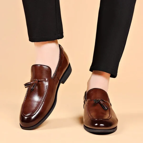 Summer Fashion Casual Leather Shoes Men Large Size Business Formal Casual Shoes Wedding Lace Up Men Shoes - Image 4