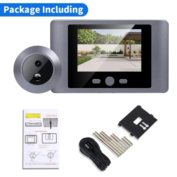 Yuezhe Mini Peephole Smart Wireless Door Viewer Camera PIR Motion Light Screen Alarm 2.8 inch Eye 2000mAh Type C charge NO WIFI - Image 3