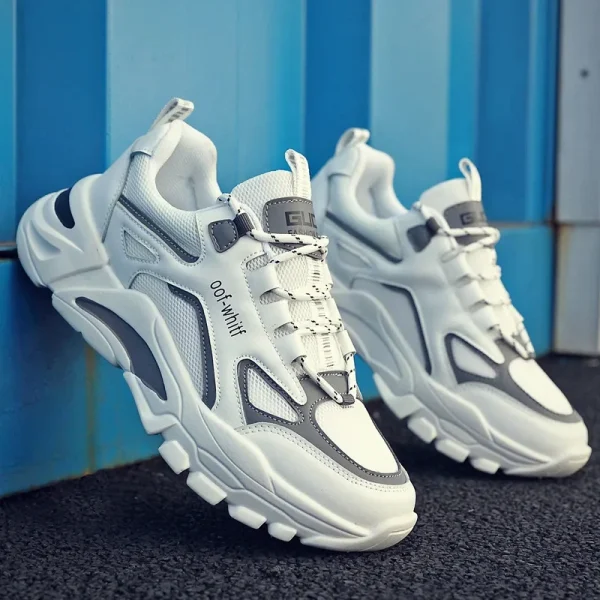 Men's Summer Breathable Mesh Sports Running Shoes Trendy Versatile Casual Anti-Odor Old Man Shoes Trendy Shoes Casual Sneakers - Image 2