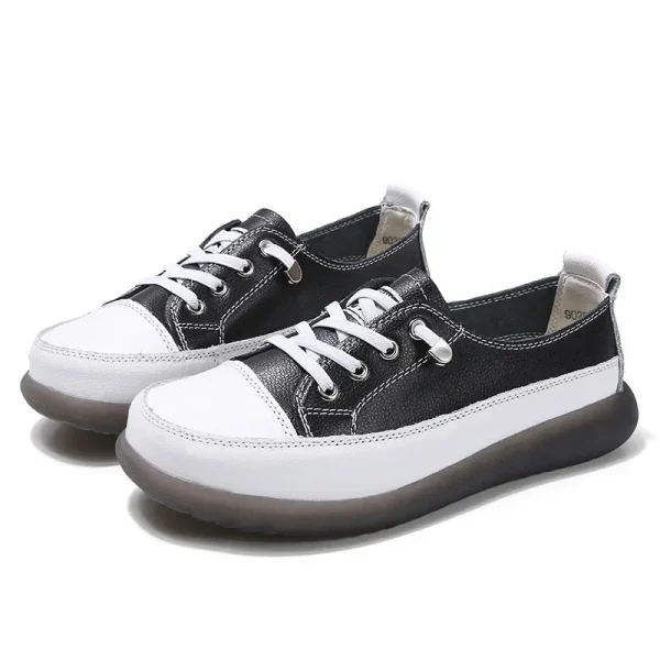 Genuine Leather Soft Sole Outdoor Summer Walking Vulcanized Shoes Women Jogging Sneakers Woman Flat Trainers Fitness Footwear - Image 5