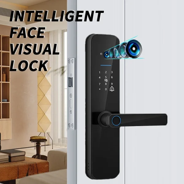 PHIPULO Tuya Wifi Digital Electronic Smart Door Lock With Biometric Camera Fingerprint Keyless Entry Hotel Apartment Locks - Image 2