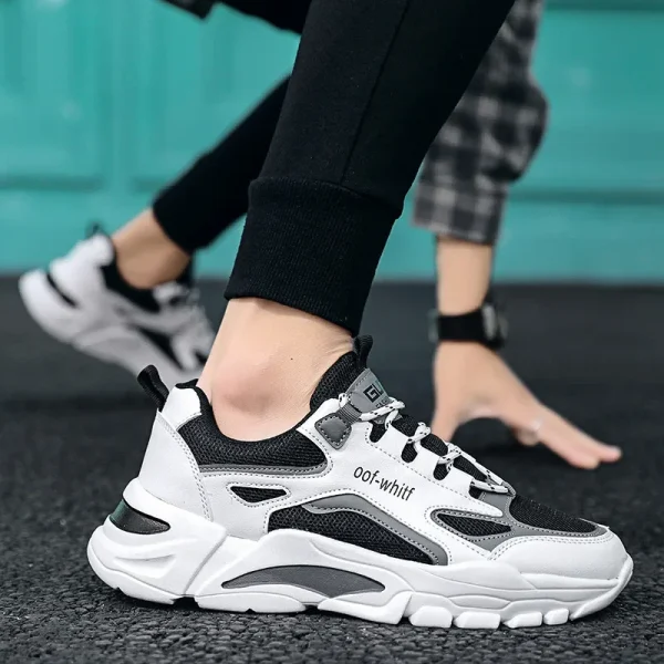 Men's Summer Breathable Mesh Sports Running Shoes Trendy Versatile Casual Anti-Odor Old Man Shoes Trendy Shoes Casual Sneakers - Image 4