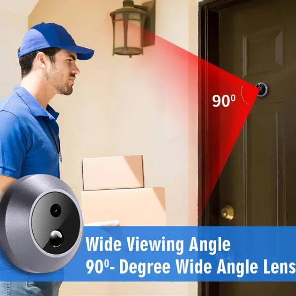 Yuezhe Mini Peephole Smart Wireless Door Viewer Camera PIR Motion Light Screen Alarm 2.8 inch Eye 2000mAh Type C charge NO WIFI - Image 4
