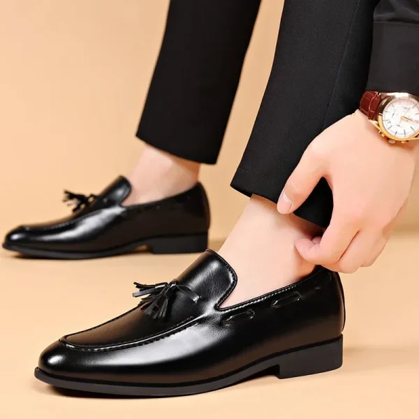 Summer Fashion Casual Leather Shoes Men Large Size Business Formal Casual Shoes Wedding Lace Up Men Shoes - Image 5