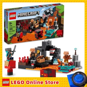LEGO & Minecraft The Nether Bastion Building Sets 2 Zombies and 1 Zombie Hunter Building Block Toys for Kids Birthday Gift 21185