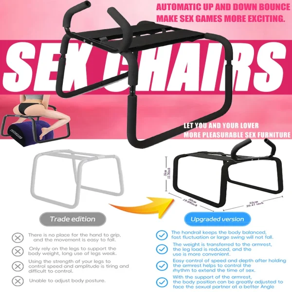 2025 Sex Chair Sex Position Enhancer Chair Assistance Sex SM Swings Hopping Sex Sofa Sex Furniture with Handles for Couple Games
