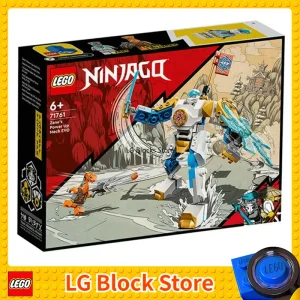 LEGO NINJAGO Zane’s Power Up Mech EVO Action Figure with Cobra Snake and Zane Minifigure 71761 Birthday Christmas Gift (95Pcs)