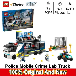 LEGO 60418 City Police Mobile Crime Lab Truck Toy, Pretend Play Police Toy, Police Truck Toy for Kids Ages 7 Plus