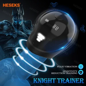 HESEKS Penis Vibrator Delay Trainer Glans Massager Stimulator Digital Display Male Masturbator Cup Adult Sex Toys For Men 18+