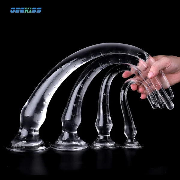 Long Scale Anal Dildo Cup Vaginal Prostate Massager Anal Whip Butt Plug Soft Anal Masturbator Huge Long Dilator Sex Toys Women
