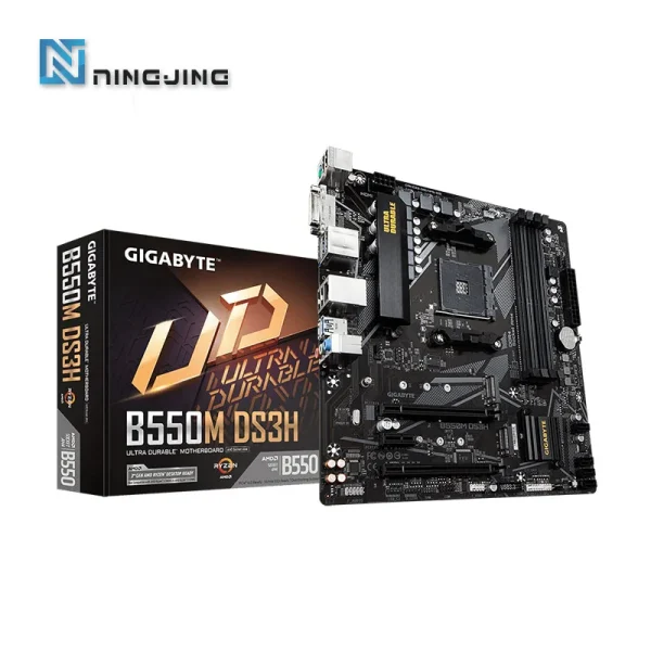 GIGABYTE GA B550M DS3H Micro-ATX New AMD B550 DDR4 4266(OC)MHz M.2 128G PCI-E 4.0 Double Channel Socket AM4 Motherboard