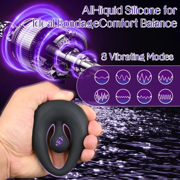 Vibrating Cock Ring for Men Ejaculation Delay Vibrator Cock Rings Male Penis Ring Stimulator Massager Adults Sex Toy For Couple