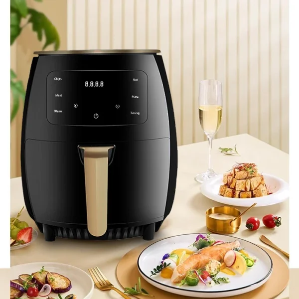 6L air fryer Household large capacity multi-function hot convection oven oil free fryer LED touch 1400W
