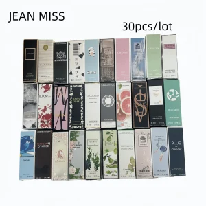 30pcs/lot 3ml Brand Perfume Woman Men Fragrance Flower Fruit Fragrances JEAN MISS Hot Perfumed Fashion Lady Female Male Perfumes