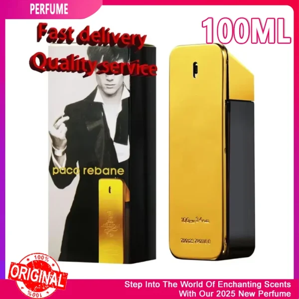 100ml Original Million Gold Hombre Perfume Lasting Strong Masculine Men Taste Strong Spicy Pheromone Cologne Body Spray Cologne