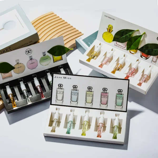 JEAN MISS 1 Set 5Pcs Women Fragrance Perfumed Long Lasting Flower Fruit Fragrance Lady Parfume Gift Box Set Perfumed