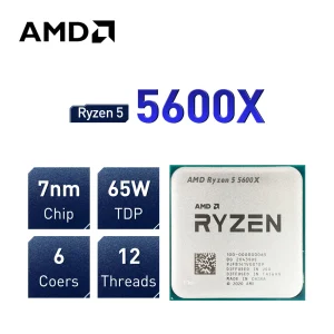 AMD Ryzen 5 5600X R5 5600X 3.7 GHz 6-Core 12-Thread CPU Processor 7NM 65W L3=32M 100-000000065 New Socket AM4 but without cooler