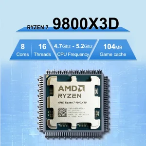 AMD Ryzen 7 9800X3D R7 9800x3d 5.2GHz Gaming CPU Processor 8-Core 16-Thread 104MB 4NM TDP 120W 100-100001084 New Socket AM5