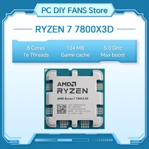 AMD Ryzen 7 7800X3D R7 7800x3d 5.0GHz CPU Processor 8-Core 16-Thread 104MB Game Cache DDR5 Socket AM5 TDP 120W New but no fan