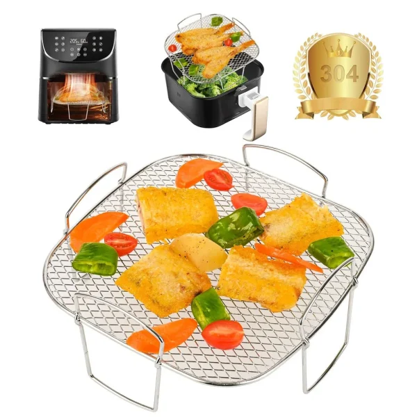 Rack For COSORI 5.5L/6L, 8 Inch Square Air Fryer Accessories