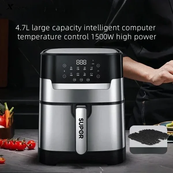 4.7L large capacity air fryer household multifunctional fully automatic electric fryer intelligent oil-free fryer new