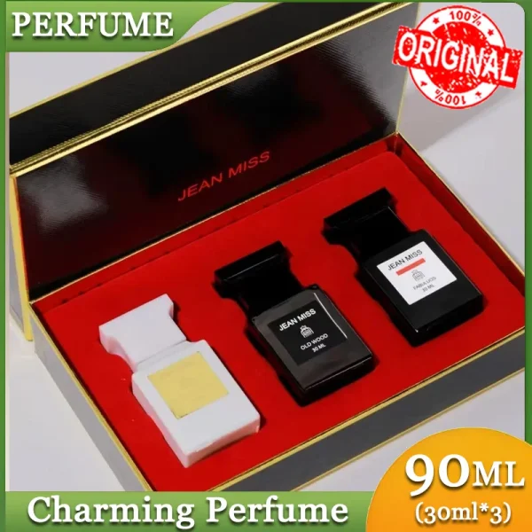 New Hot Sales Perfumes 90ML Men Perfume Gift Box 3pcs Set Fresh Natural Lasting Cologne Scent Perfumy Charming Man Perfumes