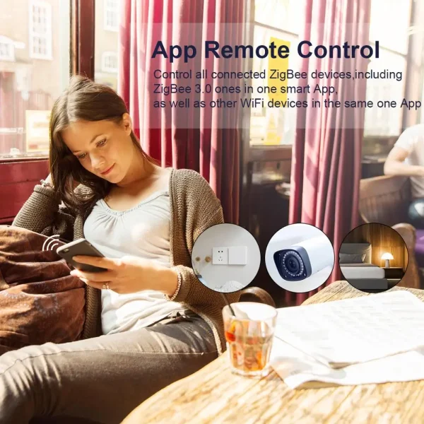 Tuya ZigBee 3.0 Smart Hub, Wireless/Wired Gateway Bridge for App Voice Remote Control, Works with Alexa Google Home Assistant - Image 5