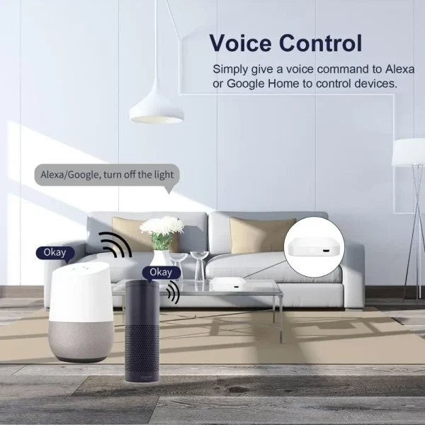Tuya ZigBee 3.0 Smart Hub, Wireless/Wired Gateway Bridge for App Voice Remote Control, Works with Alexa Google Home Assistant - Image 4