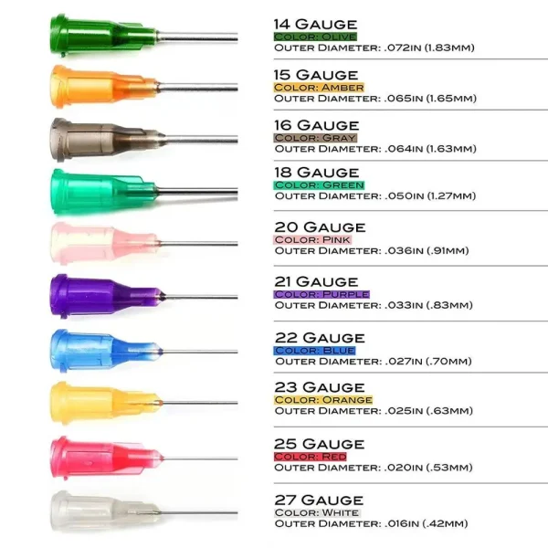 Dispensing Needles Syringe Needle 22G x 0.5" ( 0.5inch Length) With Luer Lock Blunt Tip Needles 22Ga, 100pcs/bag - Image 5