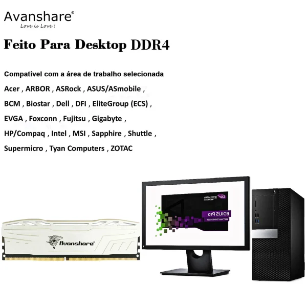 Avanshare Ram Memory DDR5 DDR4 DDR3 8GB 16GB 32GB 1600 2400 2666 3200 5600MHz DIMM Desktop Memory Support Intel AMD Motherboards - Image 3