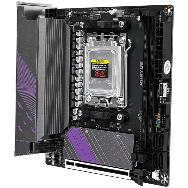 JGINYUE AM5 Motherboard supports AMD Ryzen 7000 series CPU processors DDR5 dual channel Memory RAM ITX B650i Night Devil - Image 4