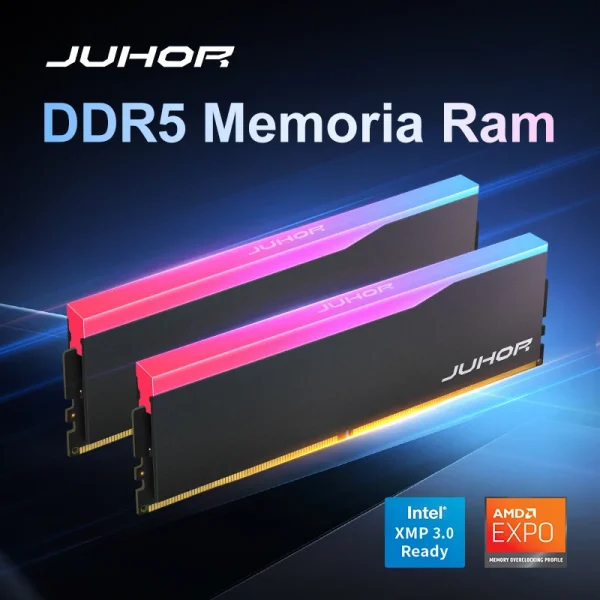 JUHOR DDR5 16GB 32GB 6000MHz 6400MHz 6800MHz RGB DDR5 DIMM Desktop Memory New Dimm Memoria Rams With HeatSink - Image 3