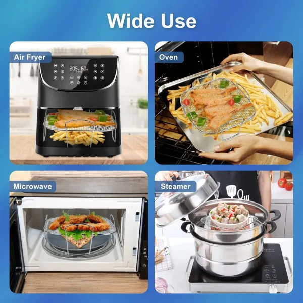 Rack For COSORI 5.5L/6L, 8 Inch Square Air Fryer Accessories - Image 4