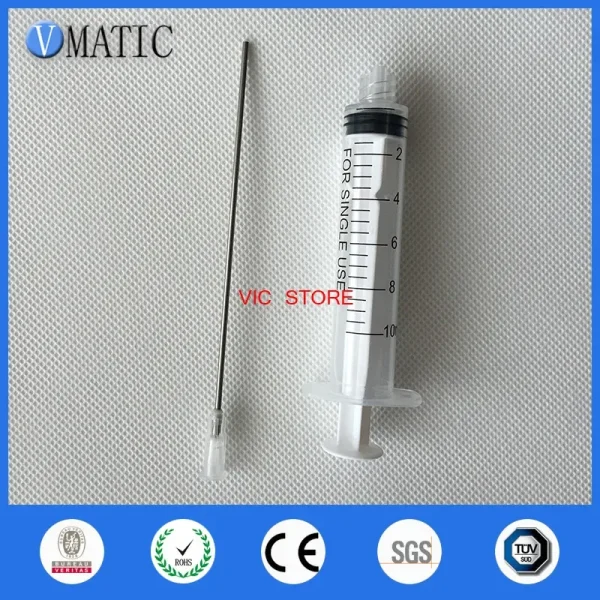 Free Shipping Quality 10ml/10cc Luer Lock Dispensing Syringes With 16G Blunt Tip Fill Needles 10cm Tubing Length - Image 2