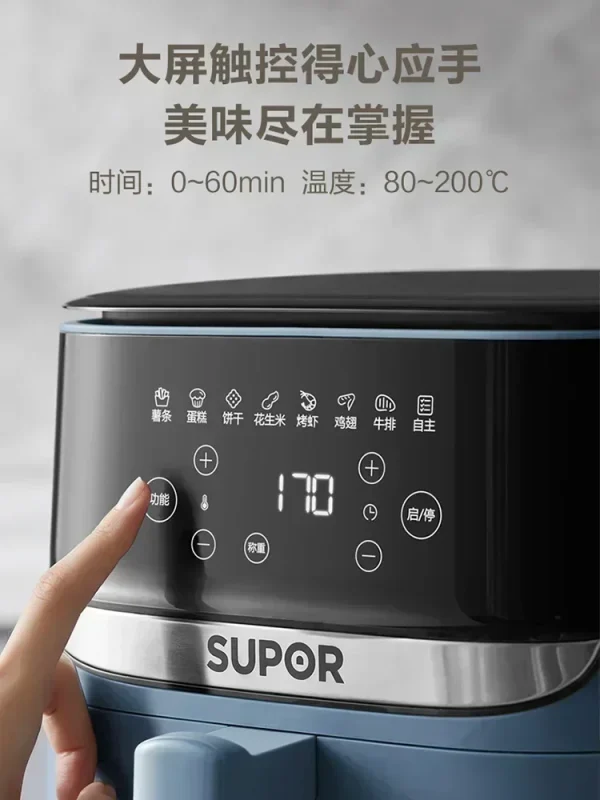 Large Capacity Smart Air Fryer New Oil-Free Smart Electric Fryer Household 6-liter Multifunctional French Fries Electric Fryer - Image 3