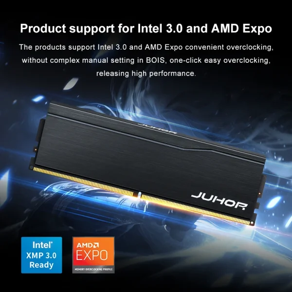 JUHOR Ram DDR5 16GB 6000MHz 6400MHz 32GB(16GBX2) PC4 Desktop Computer Memoria Ram - Image 3