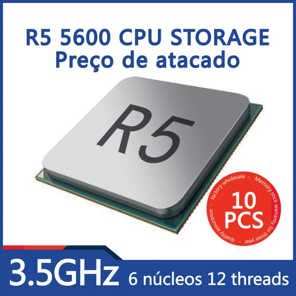 AMD CPU 10PCS R5 5600 3.5GHZ 6core 12 threads AMD CPU R5 5600 CPU AMD Wholesale - Image 2