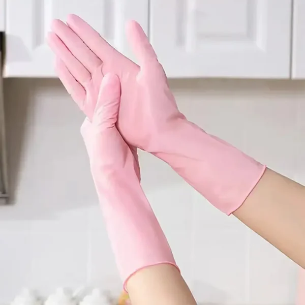 30PCS Light Pink Disposable Nitrile Gloves Waterproof Anti-static Durable Light Pink Gloves for Kitchen Cooking Tools - Image 2