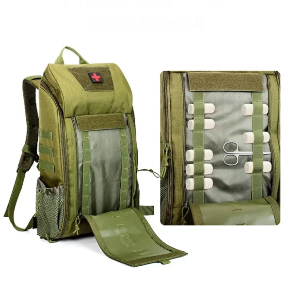 Tactical Outdoor Medical Backpack Large Capacity Camping Mountaineering Backpack Emergency Bag Multi-functional Storage Bag - Image 2