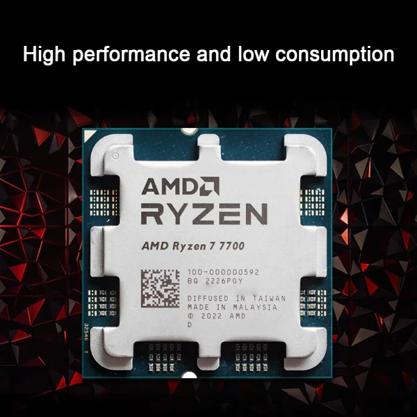 AMD Ryzen 7 7700 R7 7700 7000 Series 5.3GHz 8-Core 16-Thread L3=32MB 5NM DDR5 CPU Integrated Graphics Socket AM5 New but no fan - Image 4
