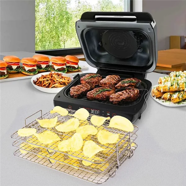 Air Fryer Rack for Ninja Foodi Grill XL Air Fryer, Multi-Layer Dehydrator Rack Toast Rack Air Fryer Accessories - Image 3
