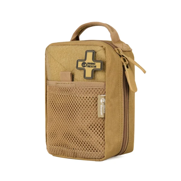 RHINO RESCUE First Aid Kit IFAK POUCH Molle Medical Pouch for Camping Car Travel Hiking 004M (Khaki) - Image 2