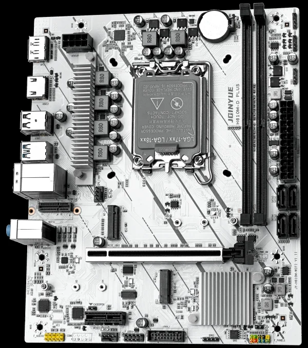JGINYUE H610M-D PLUS Motherboard M-ATX LGA1700 12100F 12400F 12600F13400F13600F DDR4 64GB Dual Channel XMP RGB - Image 3