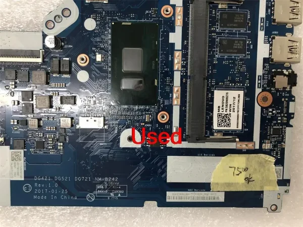 NM-B242 For Lenovo ideapad 320-15IKB/320-17IKB Laptop Motherboard CPU I7-7500U GPU 940MX 2G RAM 4G FRU 5B20N86276 - Image 3