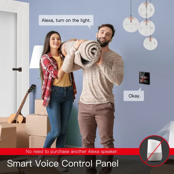 Tuya Wifi Smart Touch Screen Center Control Panel Voice Control ZigBee Gateway Built-in For Intelligent Scenes 4 Inches Screen - Image 2
