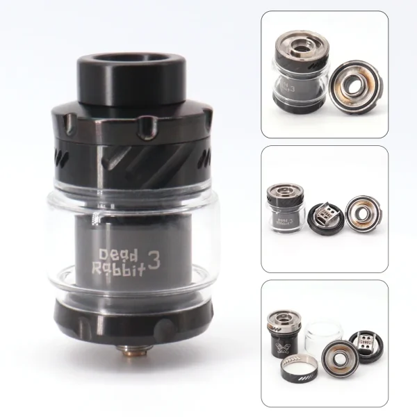 200W Electronic Cigarette Kits Vape Box Mod Vaper Smoke Vaporizer 4400mah Battery OLED Screen 5.0ml Dead Rabbit RTA Dual Coils - Image 5