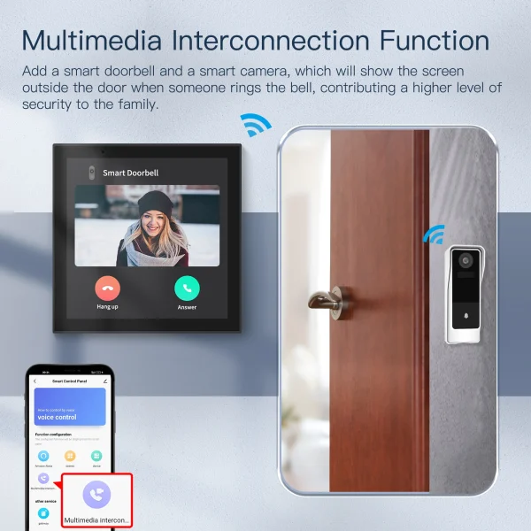 Tuya Wifi Smart Touch Screen Center Control Panel Voice Control ZigBee Gateway Built-in For Intelligent Scenes 4 Inches Screen - Image 5